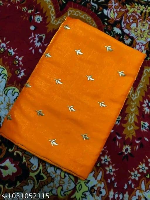 atin silk saree with new embroidery work in silver zari - Image 2